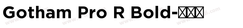 Gotham Pro R Bold字体转换